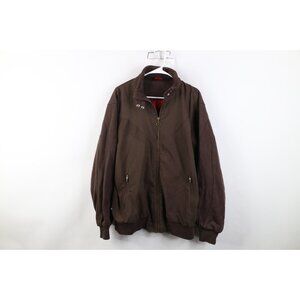 Vintage Nike Air Jordan Mens XL Faded Lined Heavyweight Bomber Jacket Brown